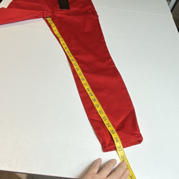 DG2 Diane Gilman Womens Infinity Stretch Tri-Fit Jean Red Sz 8-10-12 Holiday NWT - Picture 7 of 7